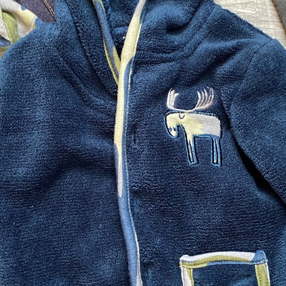 Baby Clothing Bundle: Moose Hoodie Spider-Man Pants Camo Onesie & Denim Pants 3- - Picture 2 of 9